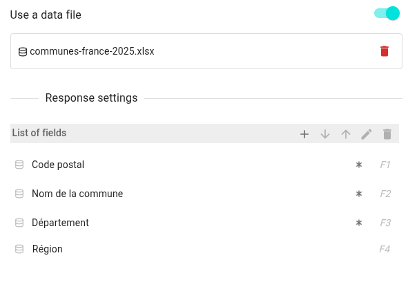 Data file